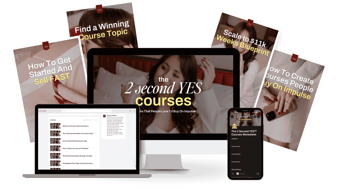 The 2 Second YES Courses course mockup